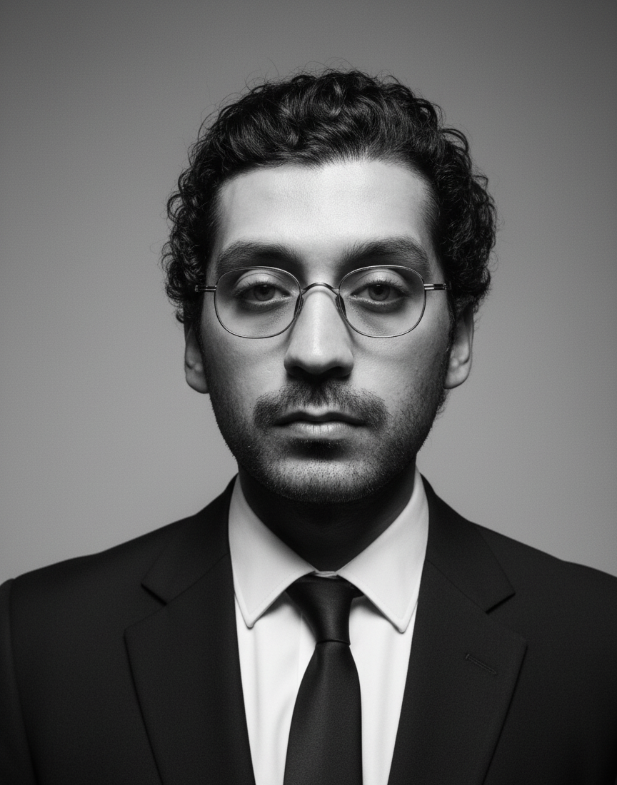 صورة أحادية للكابتن أوزان سيغاك، مؤسس Essentia Memoria، بزي رسمي.